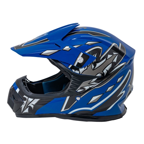 Kask Motocyklowy dla dzieci Enduro Niebieski S